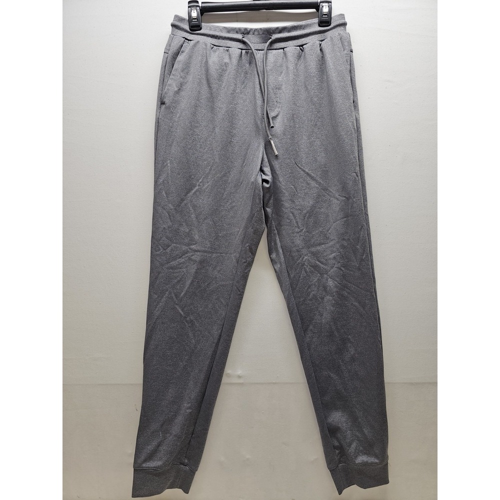 Original Penguin Men Small Grey Elastic Waist Jogger Pants Athleisure Minimalist